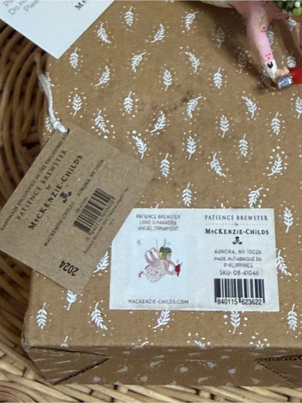 Patience Brewster MacKenzie-Childs Love Is Paradise Angel Ornament NIB w/ Tags